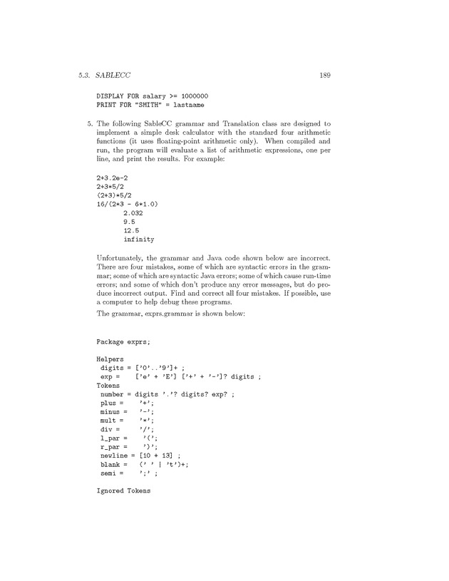 Compiler Design: Theory, Tools, and Examples - Page 189